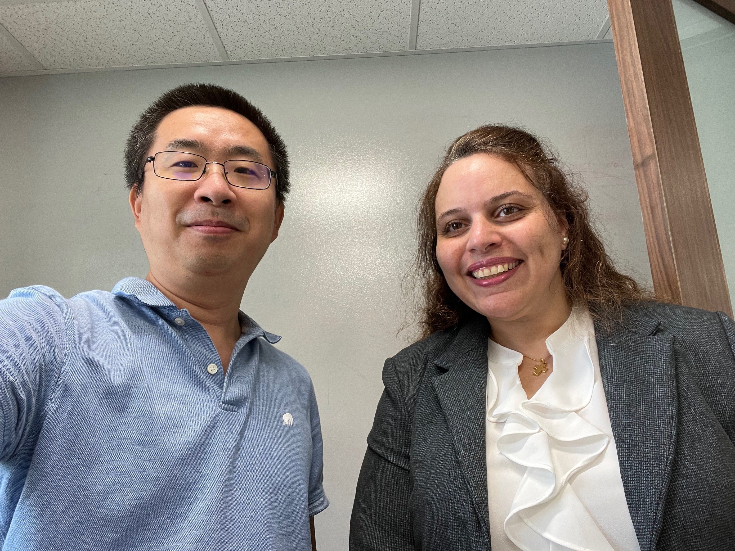 Associate Professor Degui Zhi, PhD (left) and Assistant Professor and Alumna Laila Rasmy Bekhet, PhD, ‘21