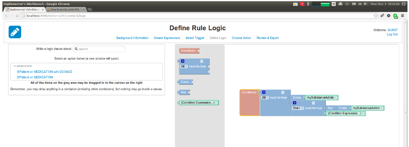 Mock up of CDS Authoring Tool for Health eDecisions