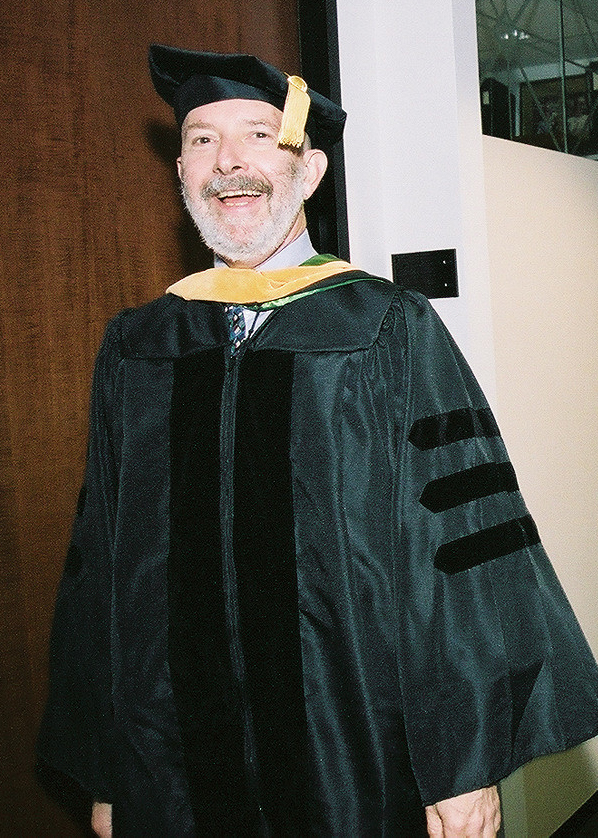 Dr. Turley at a 2003 Commencement Ceremony