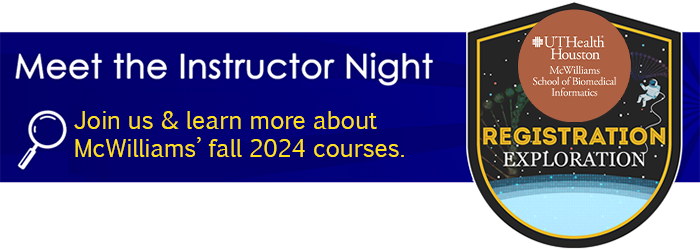 a banner of Registration Exploration - meet the Instructor Night