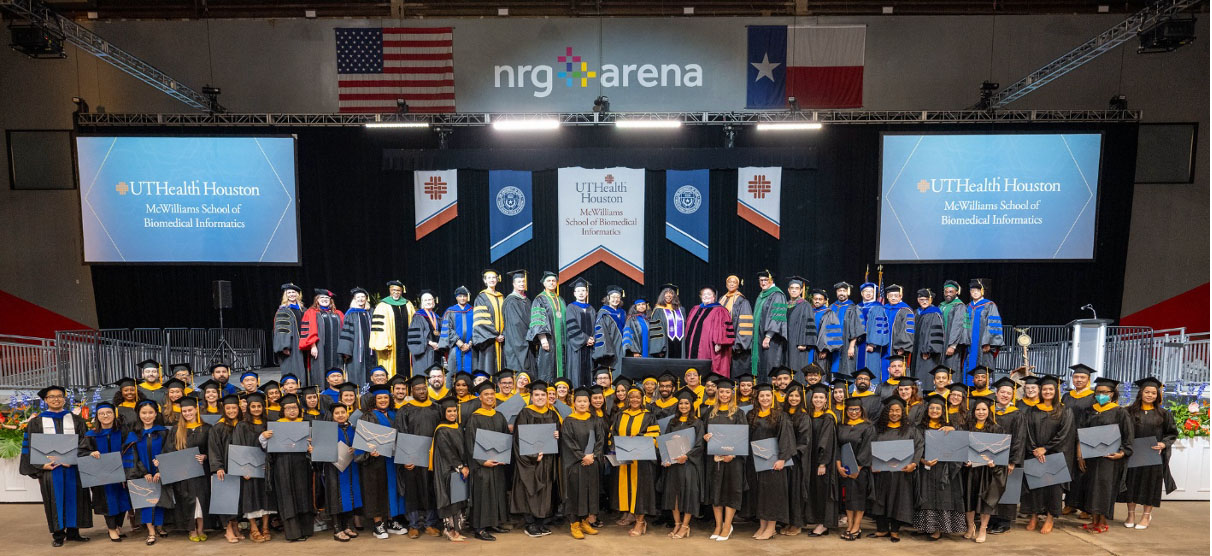 McWilliams School of Biomedical Informatics Class of 2026 graduates at Commencement