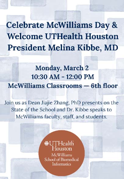 McWilliams Day & President Kibbe's Listening Tour flyer